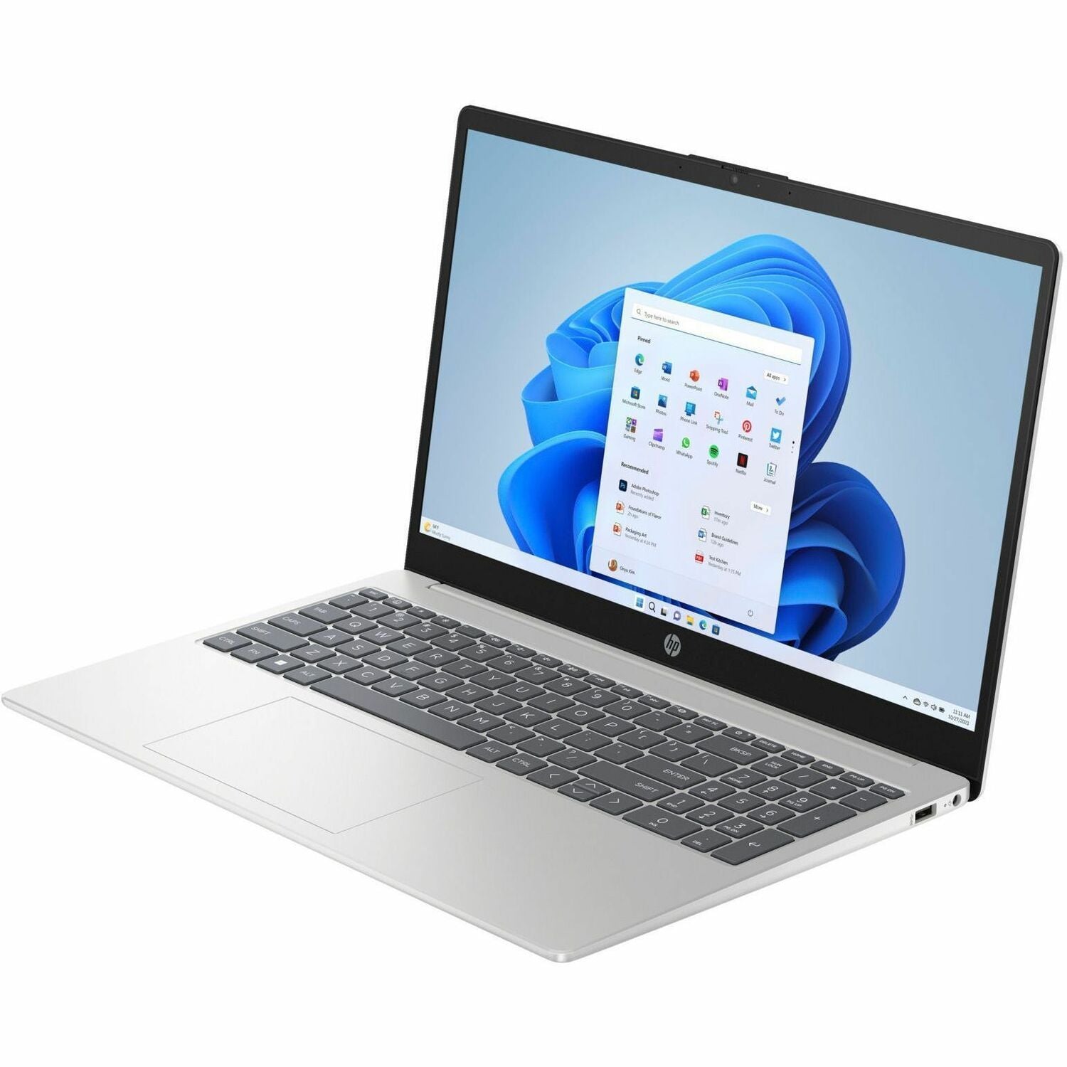 Main Image for HP 15.6" Notebook - Full HD - 1920 x 1080 - (Intel N-Series N100 Quad-core (4 Core) - 4 GB Total RAM - 128 GB Flash Memory - Natural Silver - Refurbished