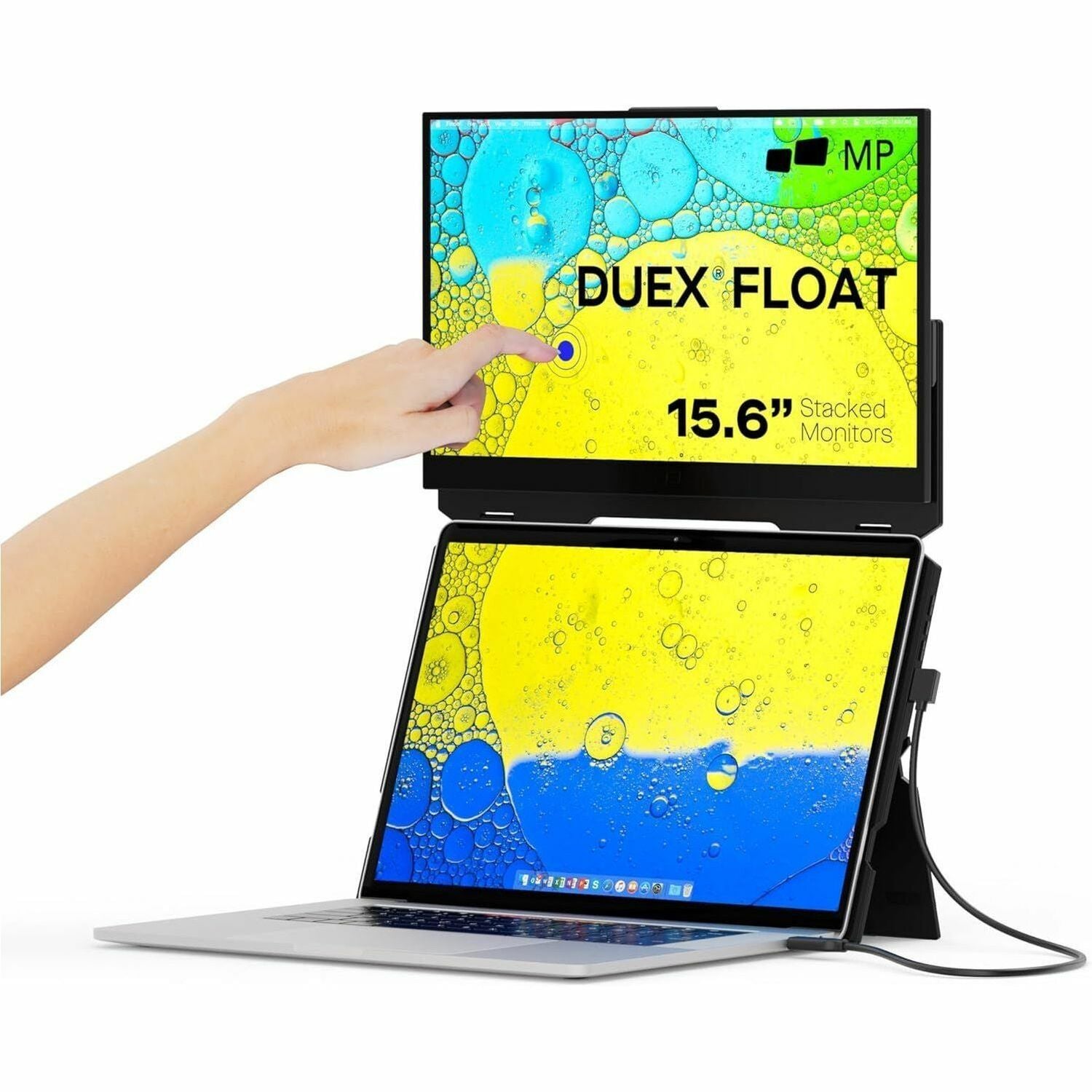 Main Image for Duex Float Mobile Pixels 15.6" Stacked Portable Screens, Full HD IPS 1080P Touchscreen Monitor with Built-in Kickstand, USB Type-C/HDMI Plug and Play, Support Windows/Mac/Android/ChromeOS/Switch
