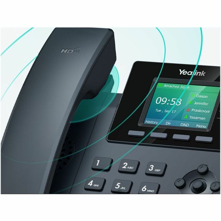 Alternate-Image2 Image for Yealink SIP-T34W IP Phone - Corded - Corded/Cordless - Wi-Fi, Bluetooth - Wall Mountable - Classic Gray