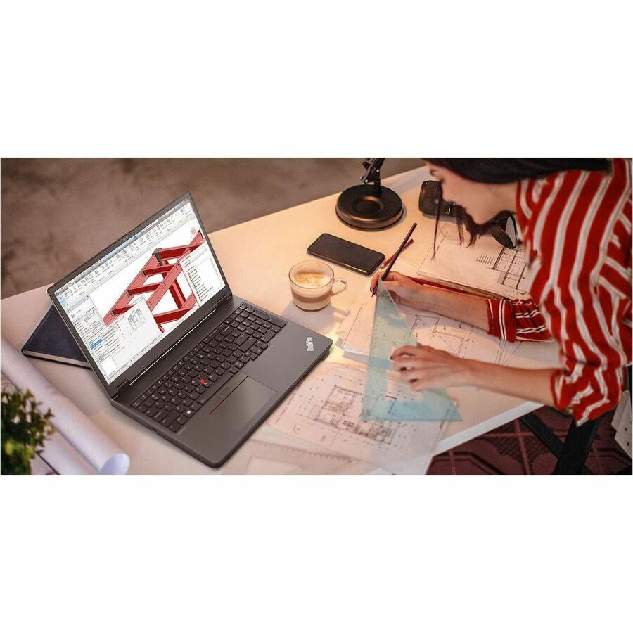 Life-Style Image for Lenovo ThinkPad P16v Gen 2 21KX002EUS 16" Mobile Workstation - WUXGA - Intel Core Ultra 7 165H - vPro Technology - 32 GB - 1 TB SSD - English Keyboard - Black