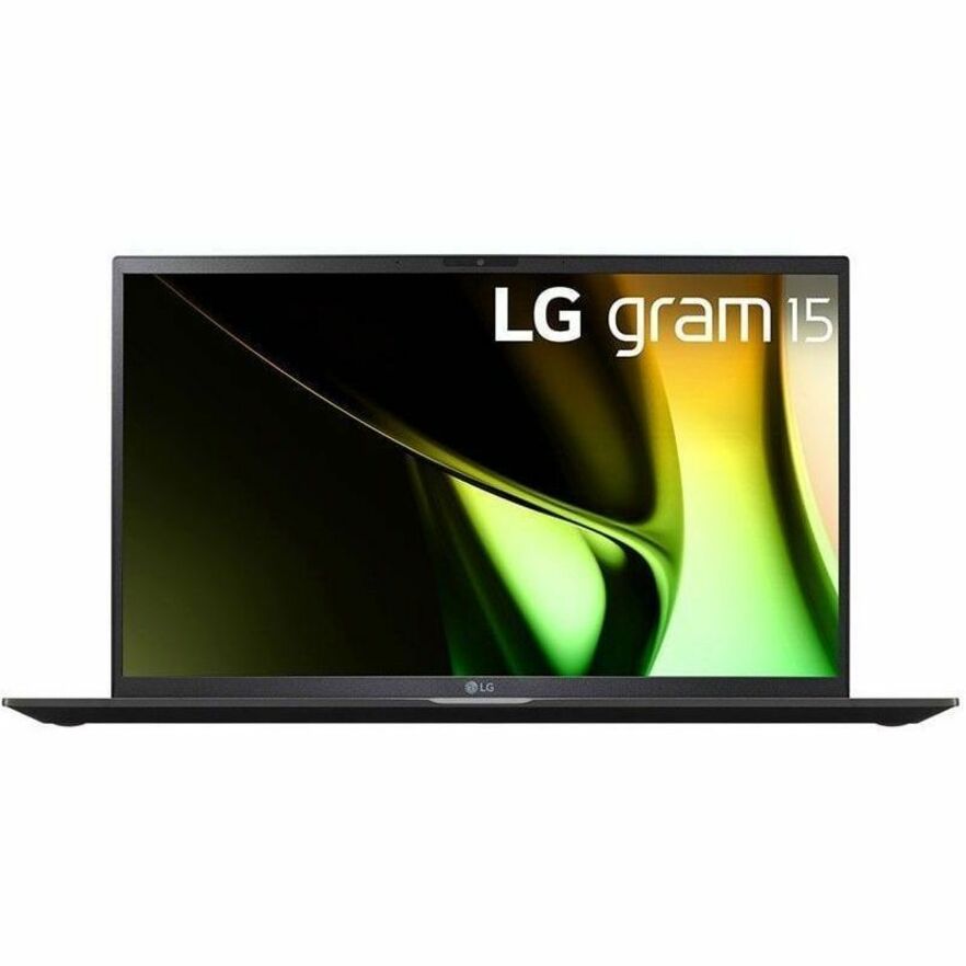 Front Image for LG gram 15Z90S-V.APB7U1 15.6" Notebook - Full HD - 60 Hz - Intel Core Ultra 7 1st Gen 155H - 32 GB - 512 GB PCI Express NVMe 4.0 SSD - Obsidian Black