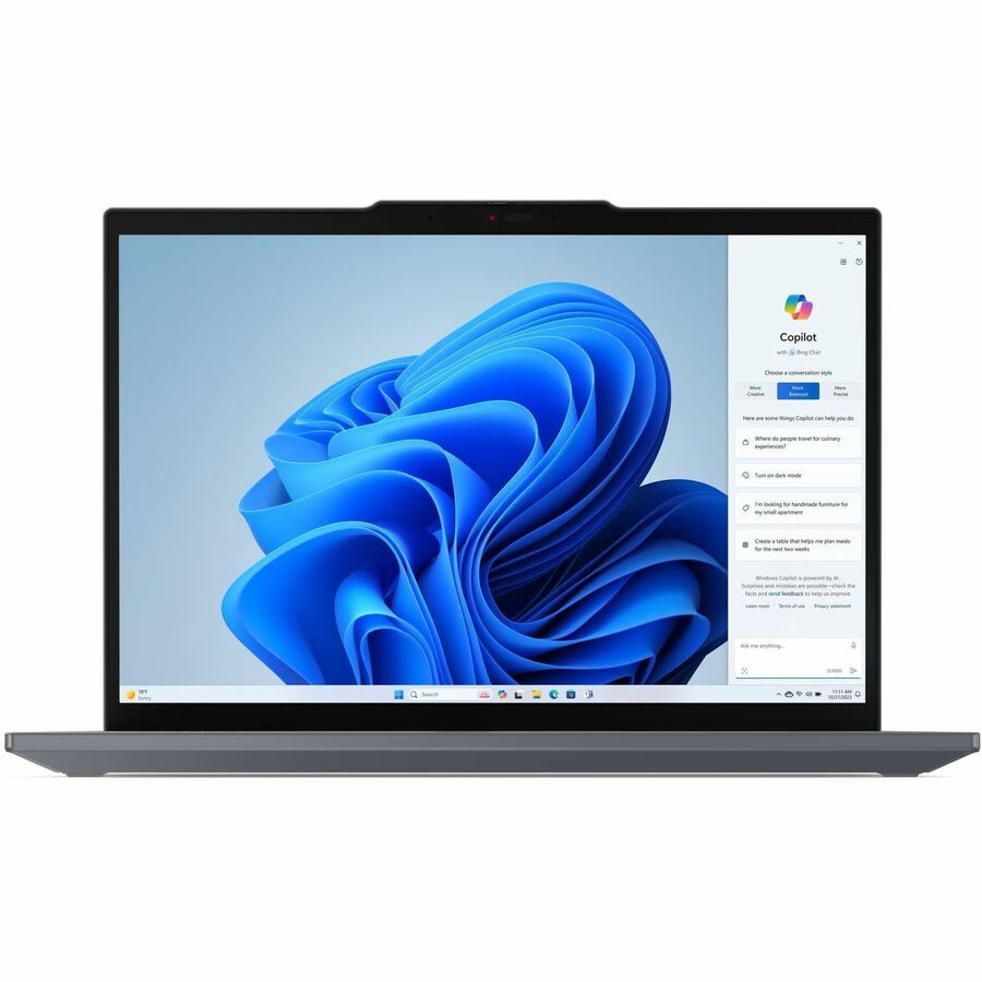 Front Image for Lenovo ThinkPad T14 Gen 5 21MC000NUS 14" Notebook - WUXGA - AMD Ryzen 5 PRO 8540U - 16 GB - 256 GB SSD - English Keyboard - Gray