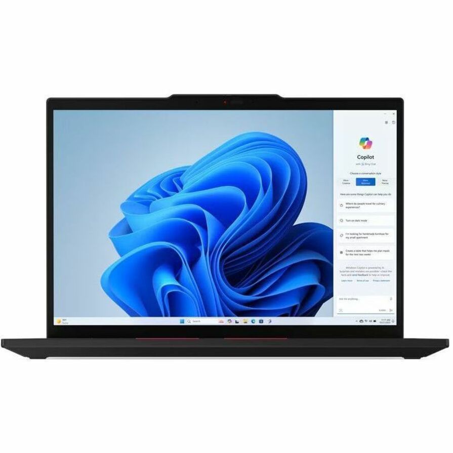 Front Image for Lenovo ThinkPad T14 Gen 5 21MC000CUS 14" Notebook - WUXGA - AMD Ryzen 7 PRO 8840U - 16 GB - 512 GB SSD - English Keyboard - Black