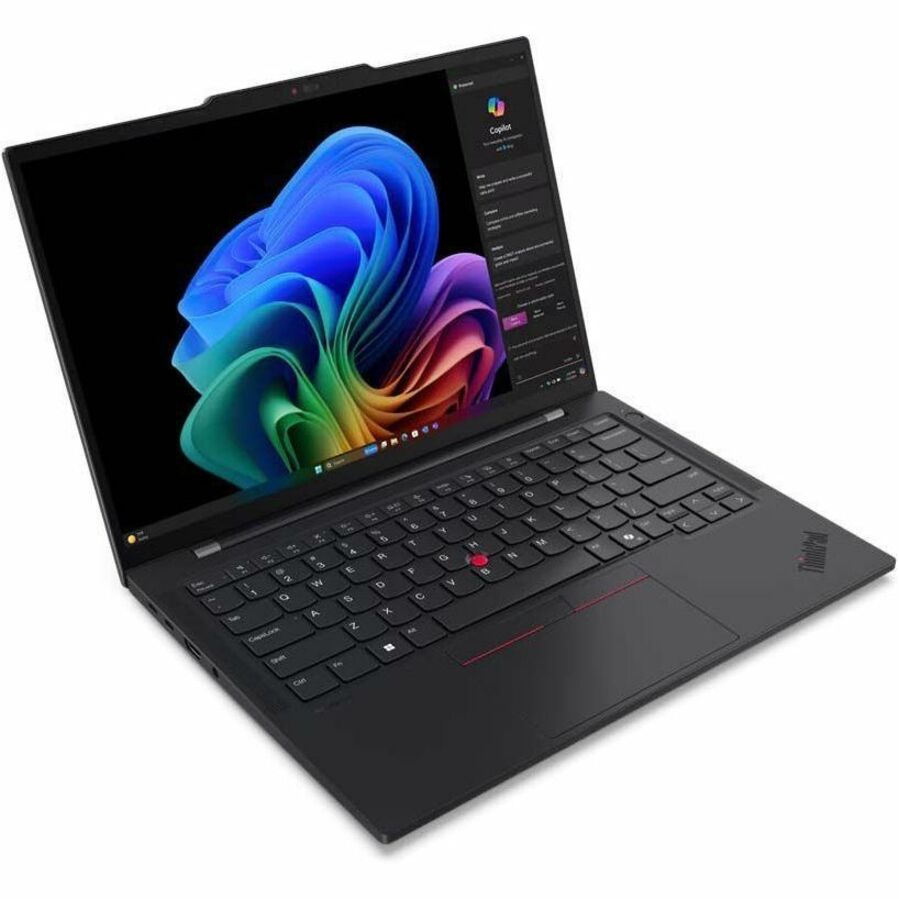 Alternate-Image1 Image for Lenovo ThinkPad T14s Gen 6 21N10000US 14" Copilot+ PC Notebook - WUXGA - Qualcomm Snapdragon X Elite X1E-78-100 - 32 GB - 1 TB SSD - English Keyboard - Black