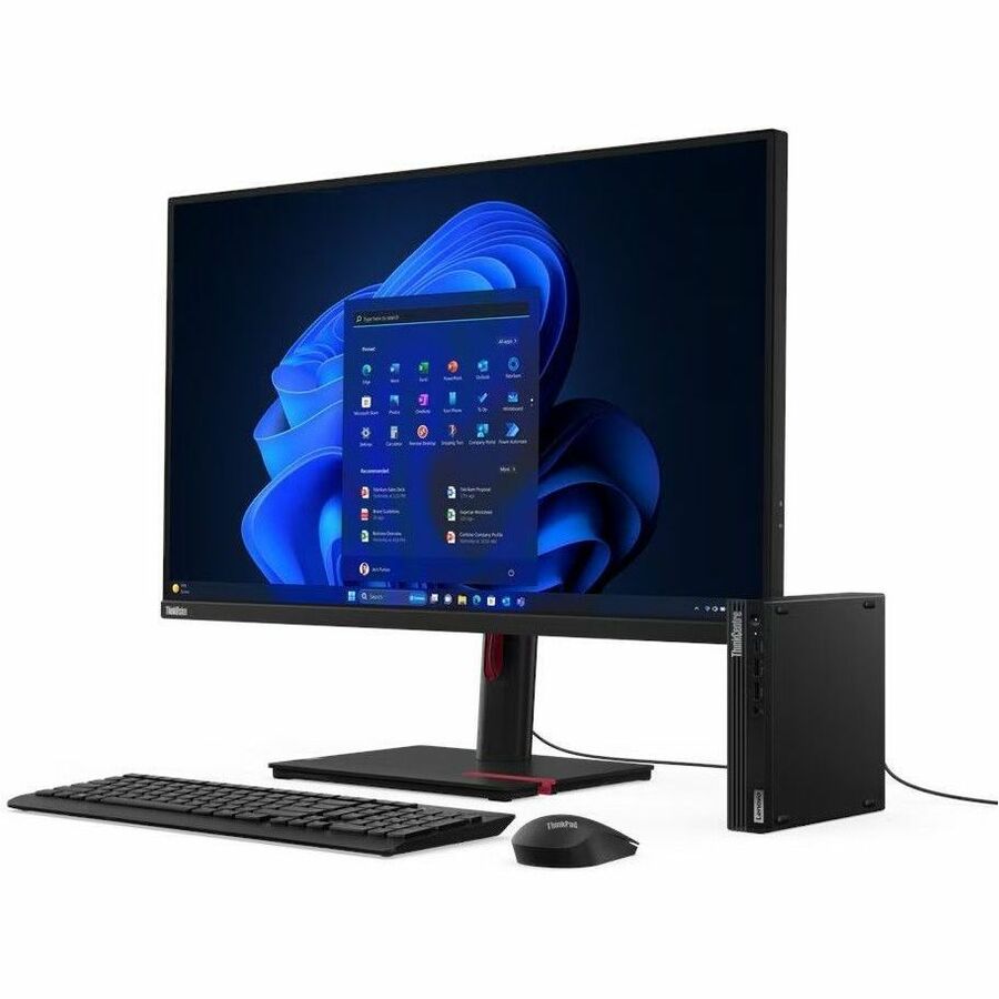 Alternate-Image2 Image for Lenovo ThinkCentre M70q Gen 5 12TD001RUS Desktop Computer - Intel Core i5 14th Gen i5-14400T - 16 GB - 512 GB SSD - Tiny - Black
