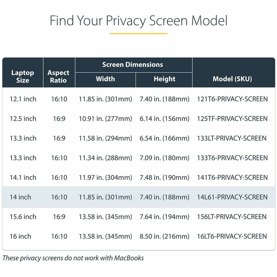 Alternate-Image6 Image for StarTech.com 14-inch 16:10 Flip-Up Privacy Screen with Touch, Anti-Glare Blue Light Filter, Laptop Monitor Screen Protector