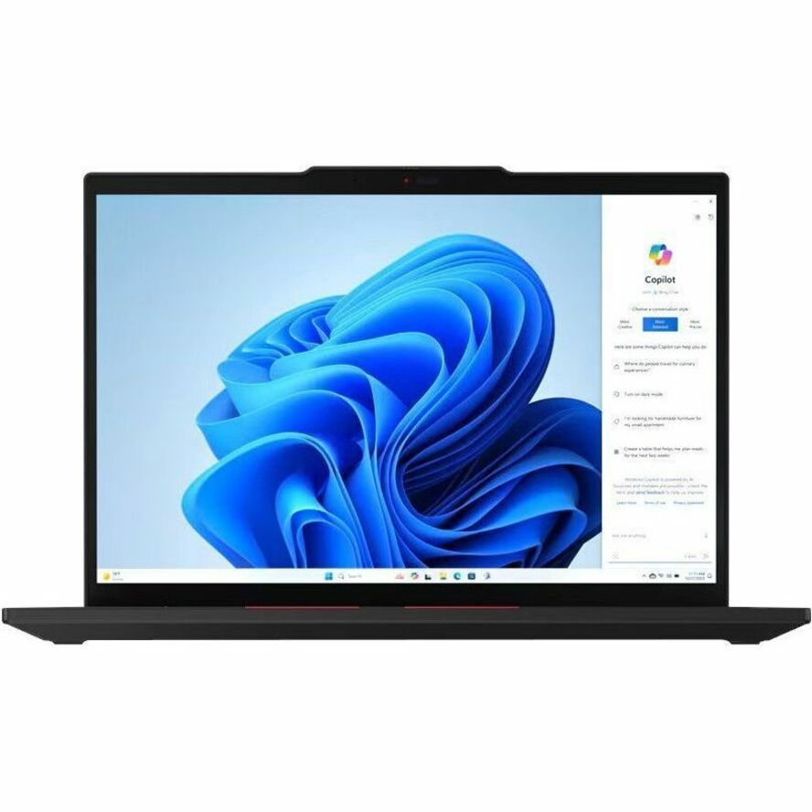 Front Image for Lenovo ThinkPad T14 Gen 5 21MC004YUS 14" Touchscreen Notebook - WUXGA - AMD Ryzen 7 PRO 8840U - 32 GB - 512 GB SSD - English Keyboard - Black