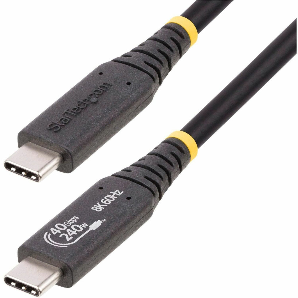 Main Image for StarTech.com 1m (3.3ft) USB4 Cable, USB-IF Certified USB-C Cable, 40 Gbps, 240W PD 3.1, 8K 60Hz, Compatible w/Thunderbolt/USB 3.2 Ports