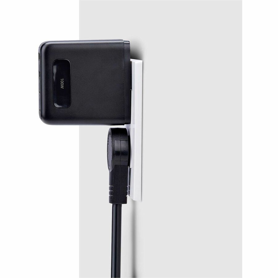 Alternate-Image7 Image for StarTech.com 100W USB-C Wall Charger, 2x USB-C, 2x USB-A, Fast Charging Portable GaN Power Adapter, PD 3.0, 6ft/1.8m USB-C to USB-C Cable