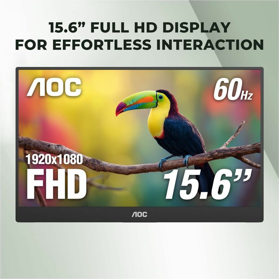 Alternate-Image1 Image for AOC 16T15 16" Class Full HD LCD Monitor - 16:9