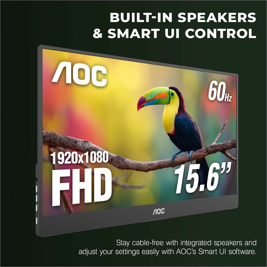 Alternate-Image3 Image for AOC 16T15 16" Class Full HD LCD Monitor - 16:9