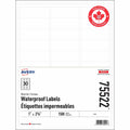 Avery Rectangle Waterproof Labels with Sure Feed™ Technology TrueBlock&reg; 1" x 2-5/8" , Permanent Adhesive, for Laser Printers
