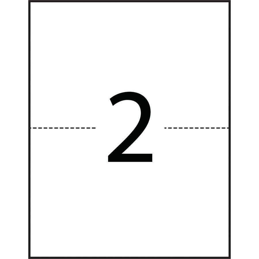 Avery Rectangle Waterproof Labels TrueBlock&reg; 5-1/2" x 8-1/2, Permanent Adhesive, for Laser Printers - 75526