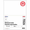 Avery Rectangle Waterproof Labels TrueBlock&reg; 5-1/2" x 8-1/2, Permanent Adhesive, for Laser Printers