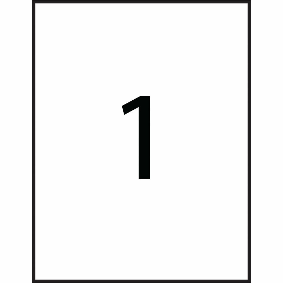 Avery Rectangle Waterproof Labels TrueBlock&reg; 11" x 8-1/2" , Permanent Adhesive, for Laser Printers - 35525