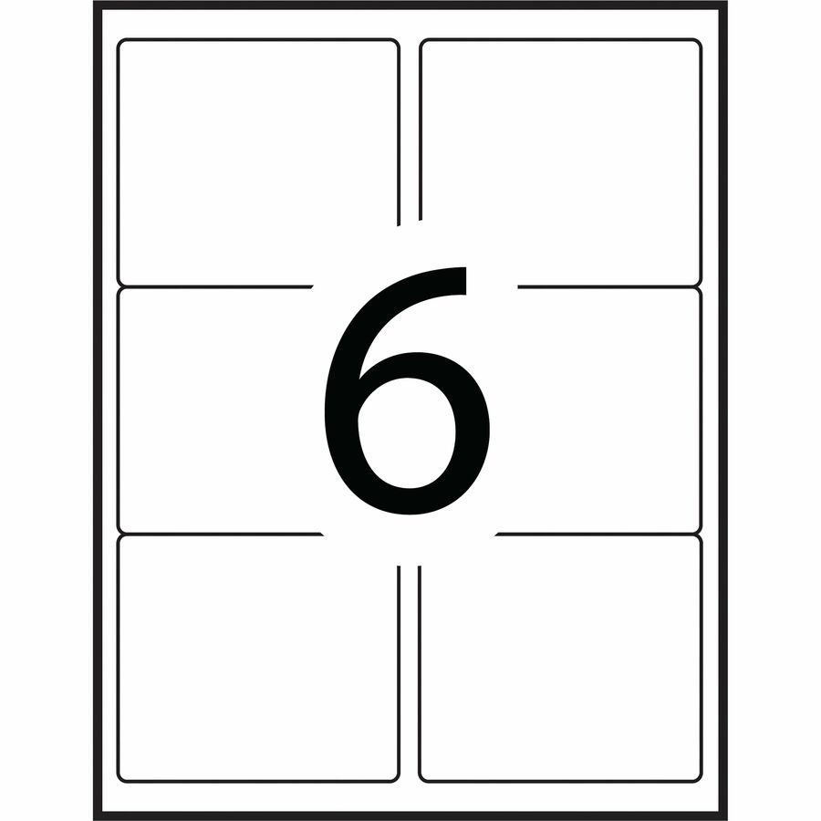 Avery Rectangle Waterproof Labels with Sure Feed™ Technology TrueBlock&reg; 3-1/3" x 4" , Permanent Adhesive, for Laser Printers - 75524