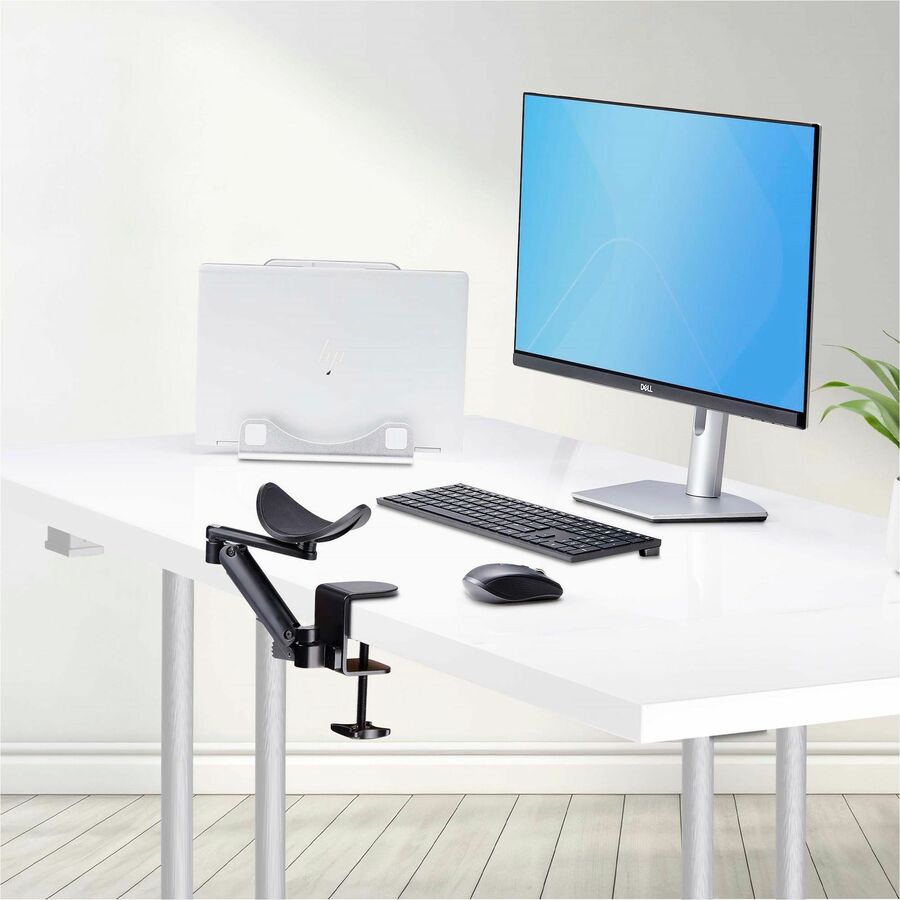 Alternate-Image5 Image for StarTech.com Adjustable Arm Rest for Office Desk, Ergonomic Arm/Elbow Support, 360-Degree Rotation, Clamp-On/No Drill Installation