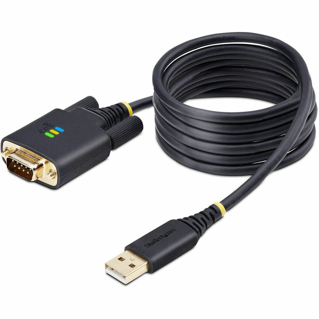 Main Image for StarTech.com 6.6ft (2m) USB to Serial Adapter Cable, COM Retention, FTDI, DB9 RS232, Interchangeable DB9 Screws/Nuts, Windows/macOS/Linux