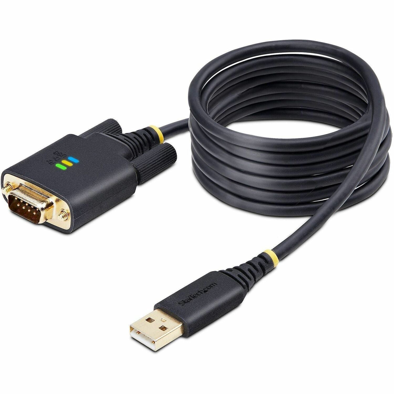 Main Image for StarTech.com 6.6ft (2m) USB to Serial Adapter Cable, COM Retention, FTDI, DB9 RS232, Interchangeable DB9 Screws/Nuts, Windows/macOS/Linux