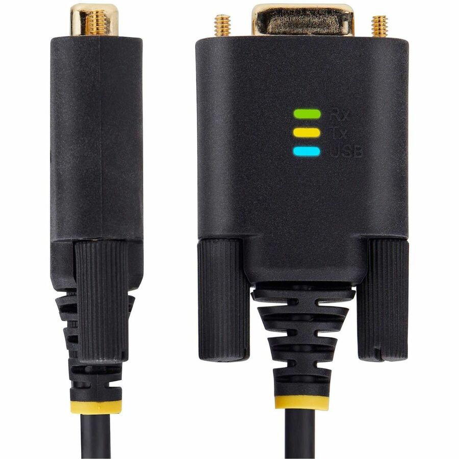Alternate-Image1 Image for StarTech.com 6.6ft/2m USB to Null Modem Serial Adapter Cable, COM Retention, FTDI, RS232, Changeable DB9 Screws/Nuts, Windows/macOS/Linux