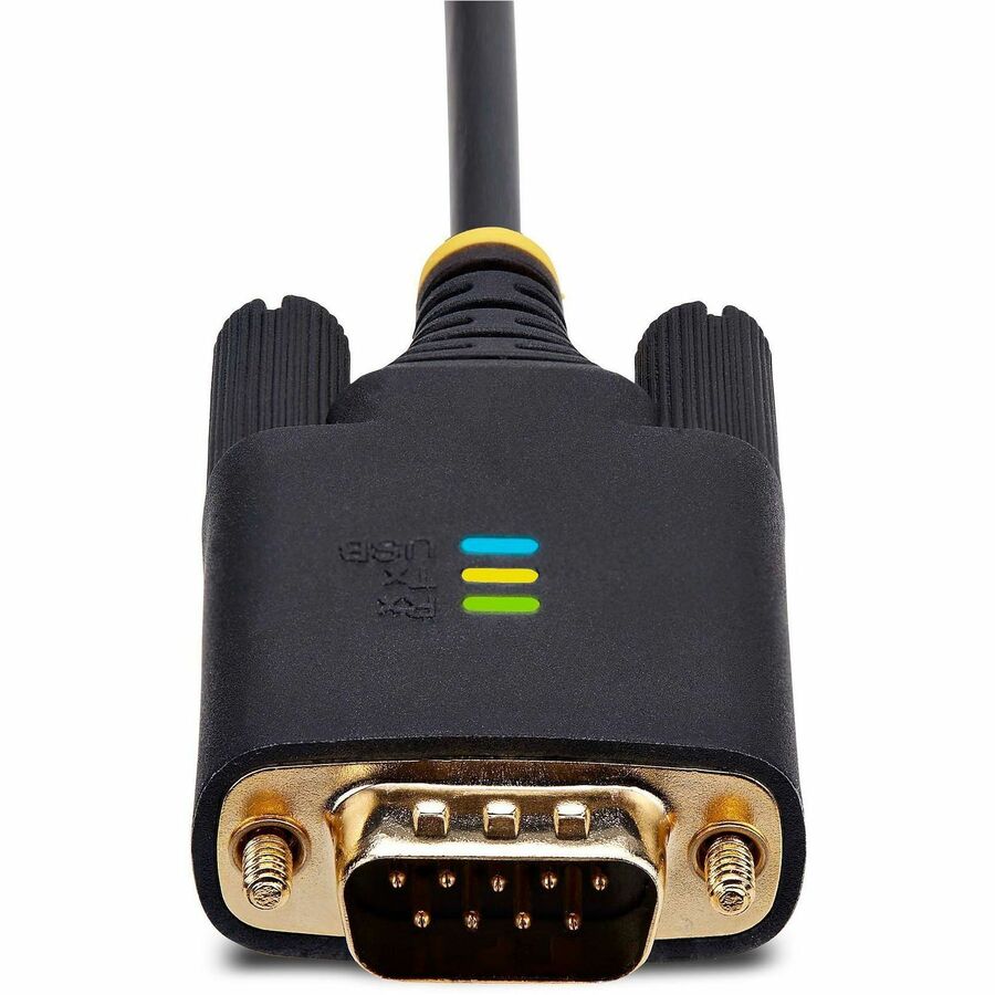 Alternate-Image3 Image for StarTech.com 6.6ft/2m USB to Null Modem Serial Adapter Cable, COM Retention, FTDI, RS232, Changeable DB9 Screws/Nuts, Windows/macOS/Linux