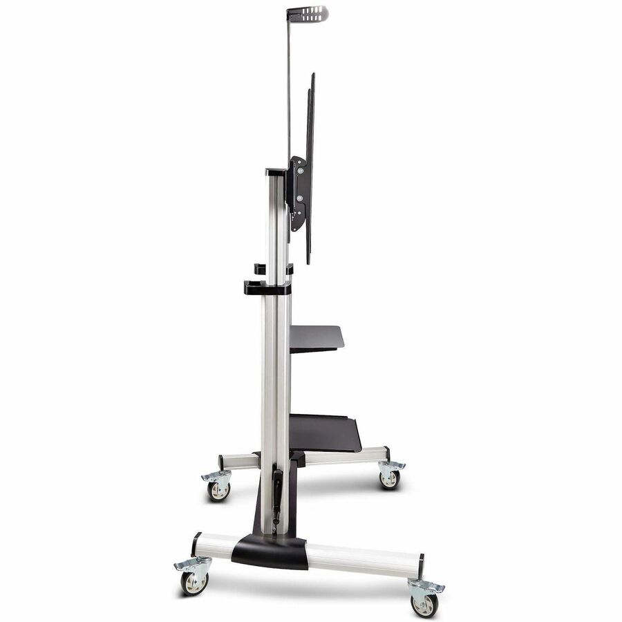 Right Image for StarTech.com Rolling TV Cart/Stand On Wheels, For 60-100inch Flat Screens and 220lb, Height Adjustable Mobile Trolley Mount/Portable Stand