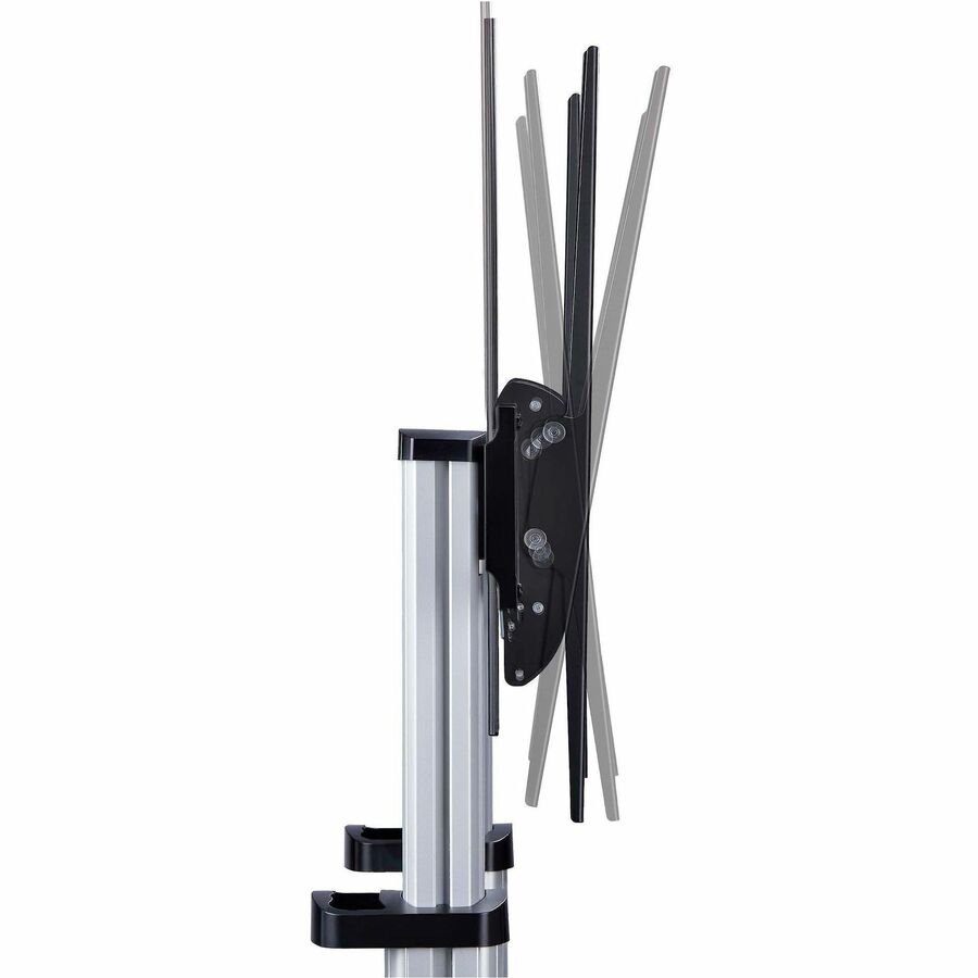Alternate-Image3 Image for StarTech.com Rolling TV Cart/Stand On Wheels, For 60-100inch Flat Screens and 220lb, Height Adjustable Mobile Trolley Mount/Portable Stand