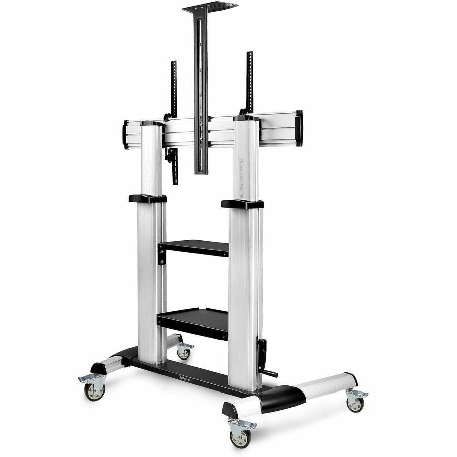 Rear Image for StarTech.com Rolling TV Cart/Stand On Wheels, For 60-100inch Flat Screens and 220lb, Height Adjustable Mobile Trolley Mount/Portable Stand