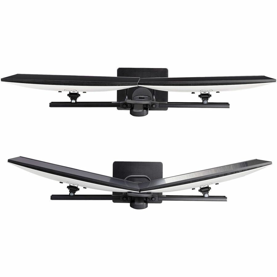Alternate-Image3 Image for StarTech.com Crossbar Dual Monitor Desk Stand For 27inch Screens, Max Cap 26.4lb, VESA Mount 75x75/100x100, Toolless Height Adjustment