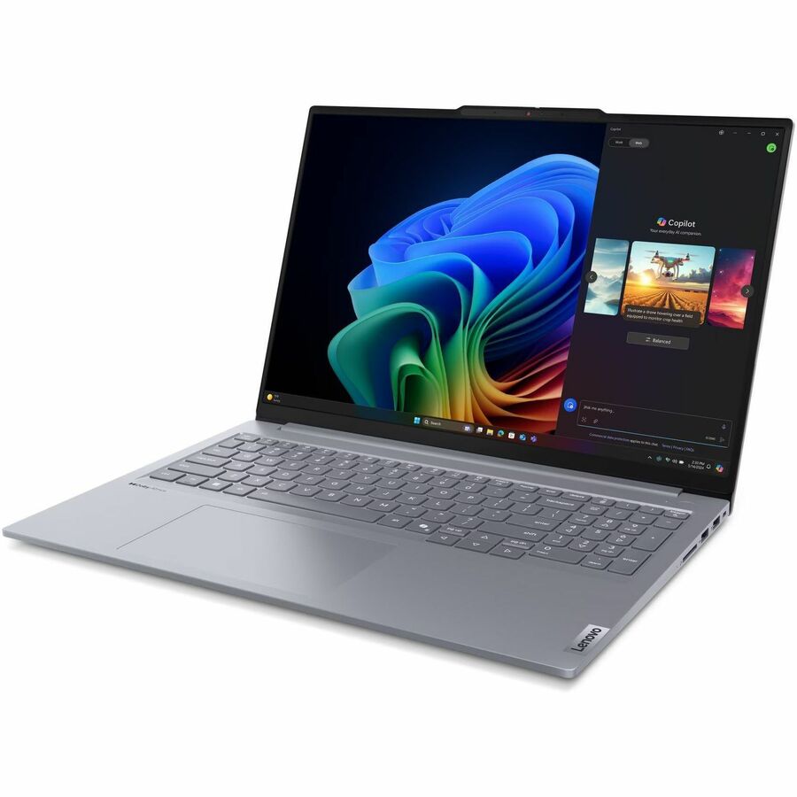 Alternate-Image4 Image for Lenovo ThinkBook 16 G7 QOY 21NH000JUS 16" Copilot+ PC Notebook - WUXGA - Qualcomm Snapdragon X Plus X1P-42-100 - 16 GB - 512 GB SSD - English (US) Keyboard - Luna Gray