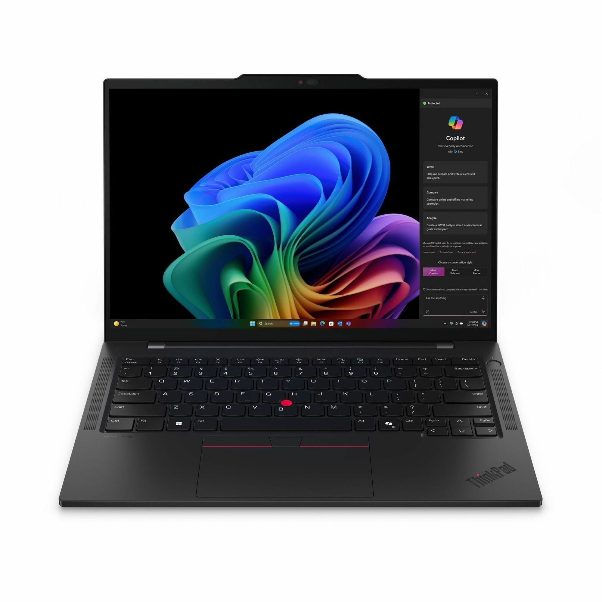 Main Image for Lenovo ThinkPad T14s Gen 6 21N1002DUS 14" Copilot+ PC Notebook - WUXGA - Qualcomm Snapdragon X Plus X1P-42-100 - 16 GB - 512 GB SSD - English Keyboard - Black