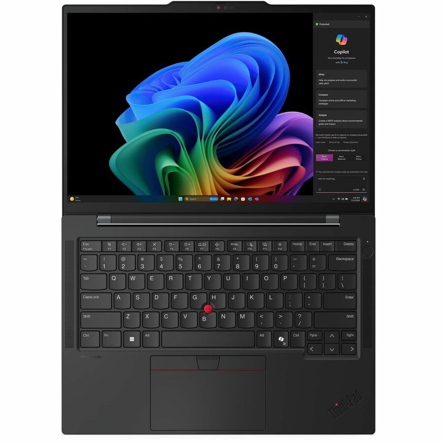 Alternate-Image9 Image for Lenovo ThinkPad T14s Gen 6 21N1002DUS 14" Copilot+ PC Notebook - WUXGA - Qualcomm Snapdragon X Plus X1P-42-100 - 16 GB - 512 GB SSD - English Keyboard - Black