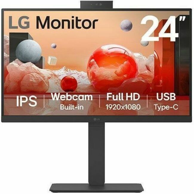 Main Image for LG 24BA850-B 24" Class Webcam LCD Monitor - 16:9 - Matte Black