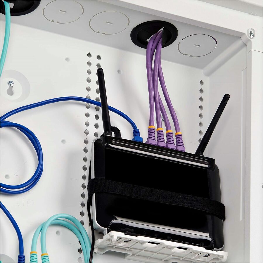 Alternate-Image4 Image for StarTech.com 28in Wall-Mount Media Enclosure, Cable Management Box for Network Distribution, Mounting Fixtures/Modules Included, White