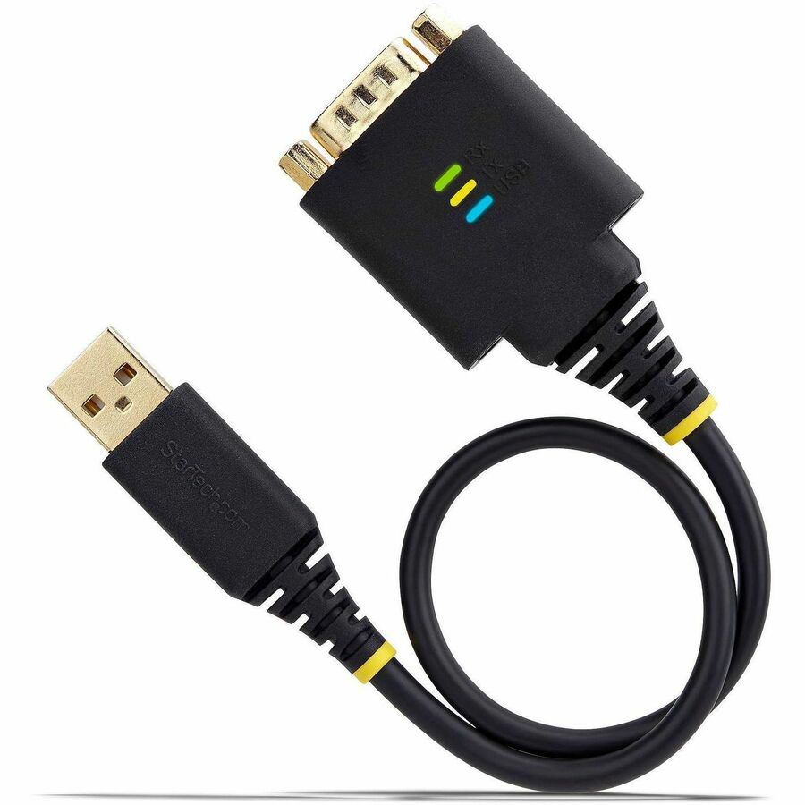 Alternate-Image6 Image for StarTech.com 1ft (30cm) USB to Serial Adapter Cable, COM Retention, FTDI, DB9 RS232, Interchangeable DB9 Nuts/Screws, Windows/macOS/Linux