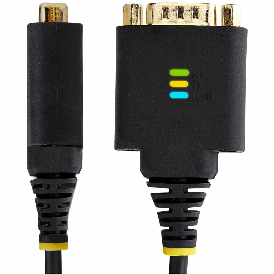 Alternate-Image2 Image for StarTech.com 1ft (30cm) USB to Serial Adapter Cable, COM Retention, FTDI, DB9 RS232, Interchangeable DB9 Nuts/Screws, Windows/macOS/Linux
