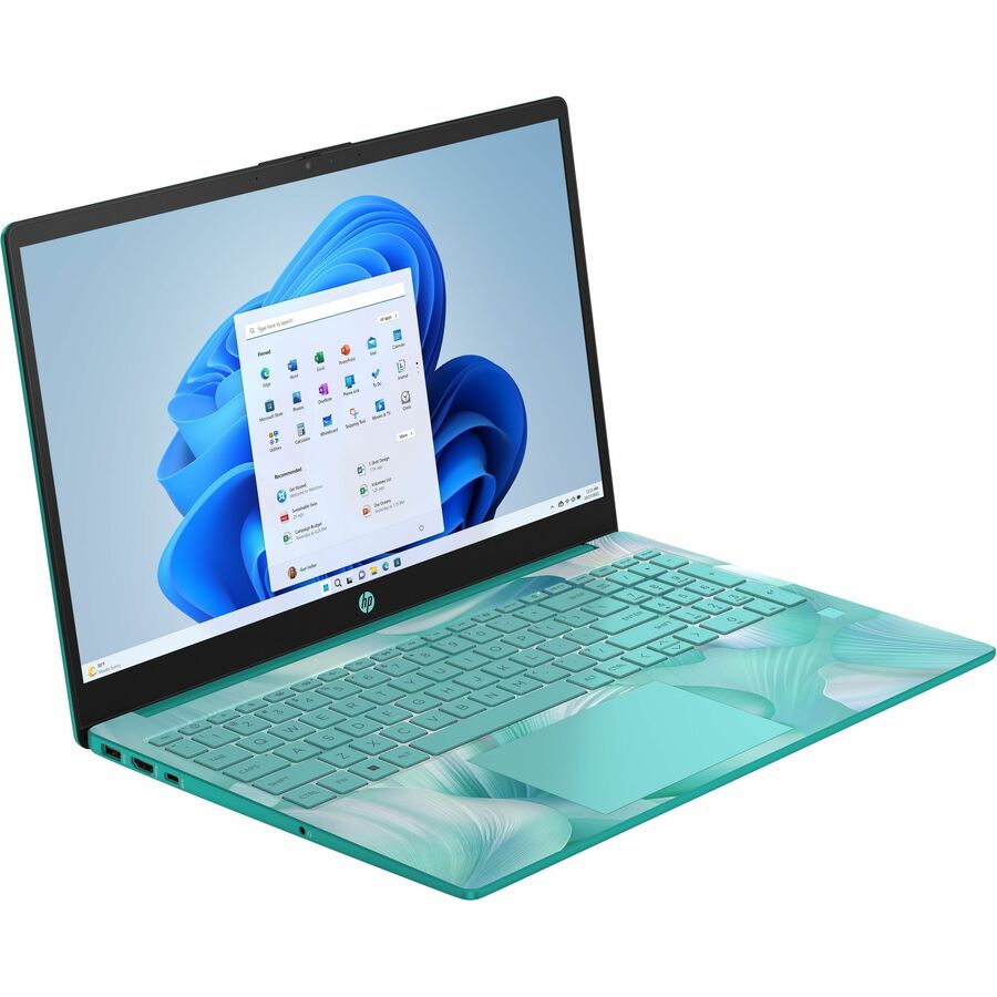 Right Image for HP 15.6" Notebook - HD - 1366 x 768 - (Intel N-Series N100 Quad-core (4 Core) - 4 GB Total RAM - 128 GB Flash Memory - Aquamarine Sky - Refurbished
