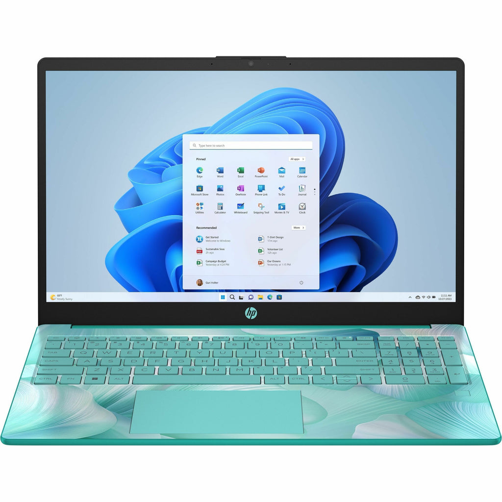 Main Image for HP 15.6" Notebook - HD - 1366 x 768 - (Intel N-Series N100 Quad-core (4 Core) - 4 GB Total RAM - 128 GB Flash Memory - Aquamarine Sky - Refurbished