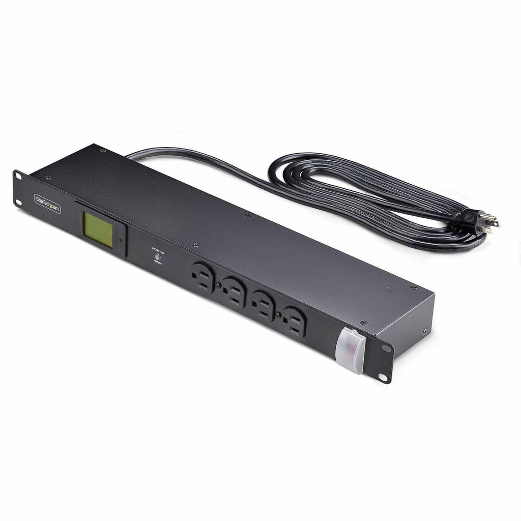 Main Image for StarTech.com 16-Outlet Horizontal Rack Mount Metered PDU, 1U Server Power Strip w/Surge Protector, 125V/15A, 8ft (2.4m) Power Cord, TAA