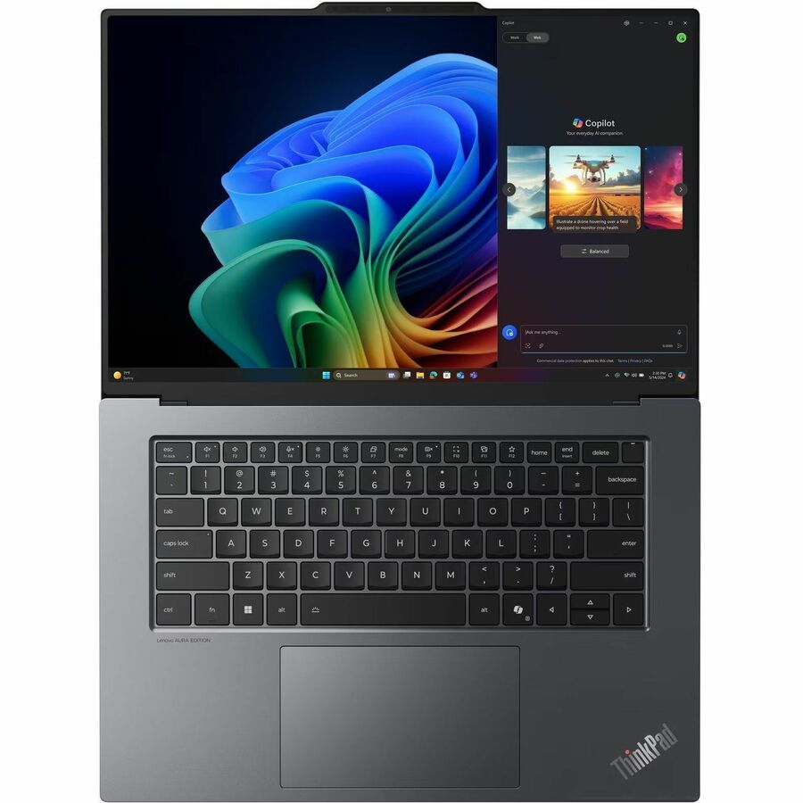 Alternate-Image7 Image for Lenovo ThinkPad X9-15 Gen 1 21Q60027US 15.3" Touchscreen Copilot+ PC Notebook - 2.8K - Intel Core Ultra 7 258V - Intel Evo Platform - 32 GB - 1 TB SSD - English Keyboard - Black, Gray