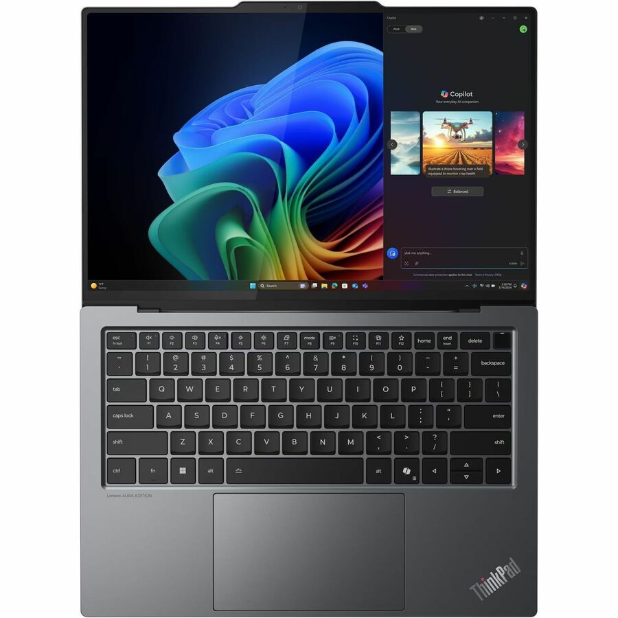 Alternate-Image6 Image for Lenovo Thinkpad X9-14 Gen 1 21QA0005US 14" Touchscreen Copilot+ PC Notebook - 2.8K - Intel Core Ultra 7 258V - Intel Evo Platform - 32 GB - 1 TB SSD - English Keyboard - Gray