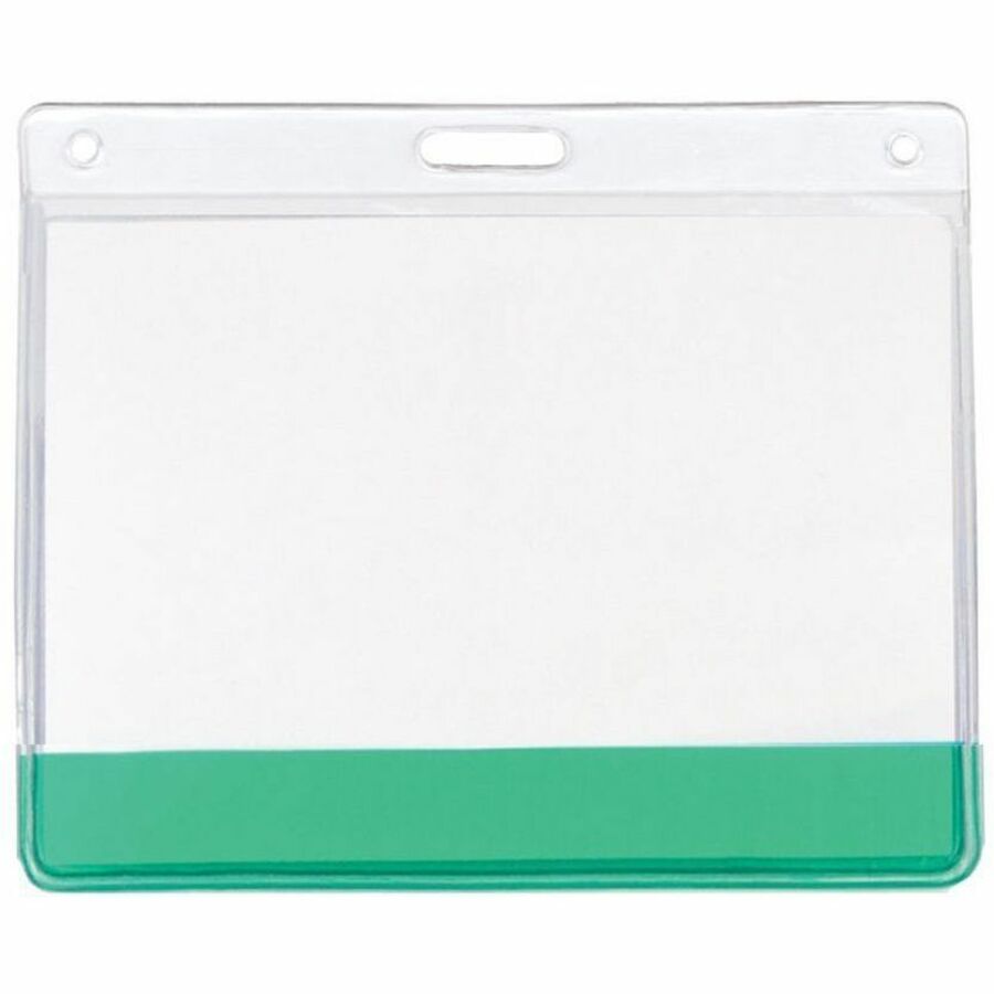 Avery Translucent Colour Bar Vinyl Name Tag Holders Pack of 10 Holders, Green