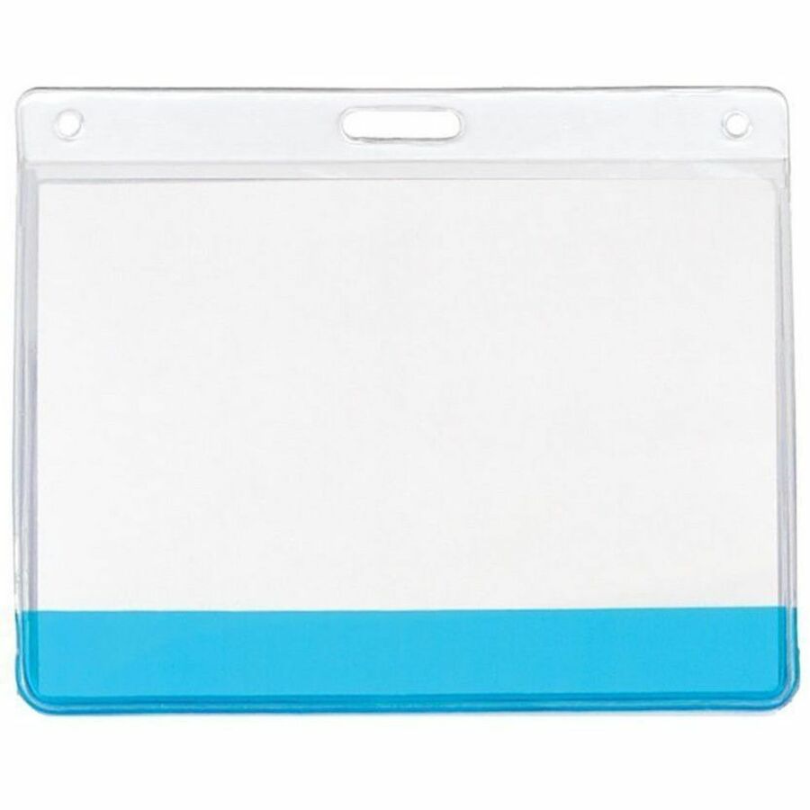 Avery Translucent Colour Bar Vinyl Name Tag Holders Pack of 10 Holders, Blue