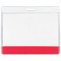 Avery Translucent Colour Bar Vinyl Name Tag Holders Pack of 10 Holders, Red