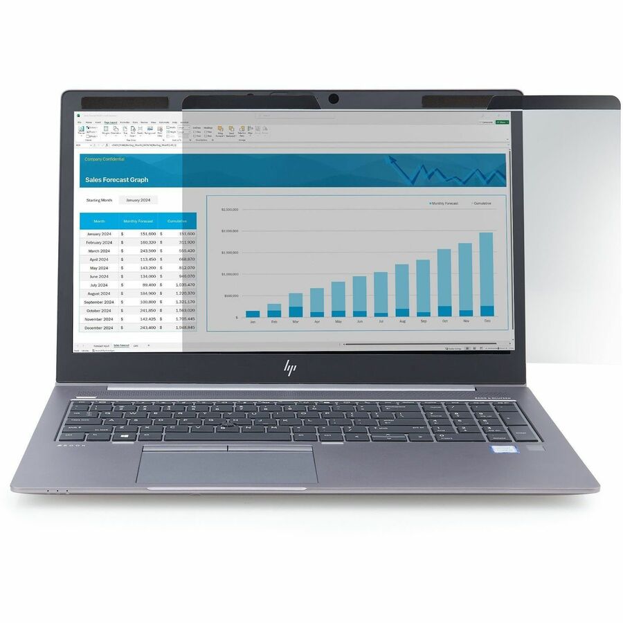 Front Image for StarTech.com Magnetic Privacy Screen For 13.3-Inch 16:9 Laptop, Reversible Filter, Computer Screen Protector, TAA, Blue Light Shield