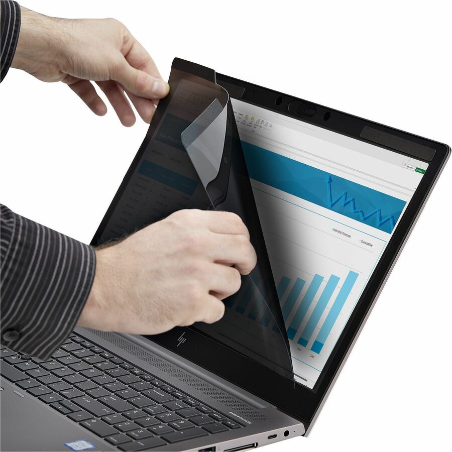Life-Style Image for StarTech.com Magnetic Privacy Screen For 13.3-Inch 16:9 Laptop, Reversible Filter, Computer Screen Protector, TAA, Blue Light Shield