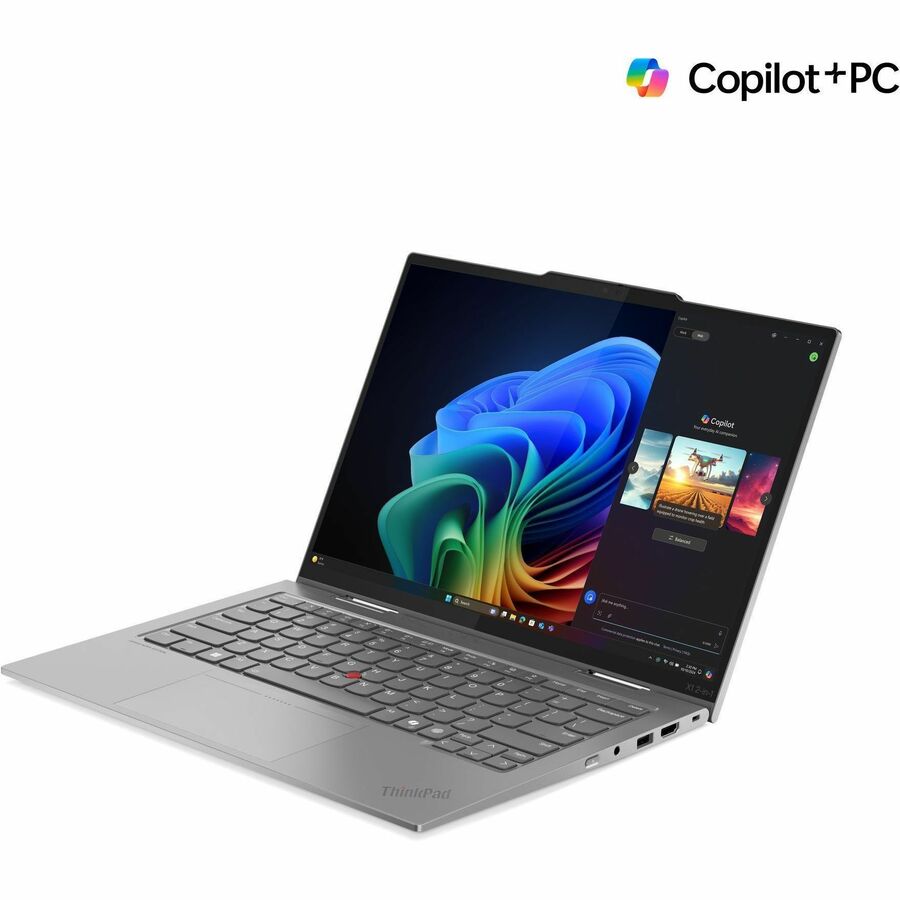 Alternate-Image2 Image for Lenovo Thinkpad X1 Gen 10 21NU0036US 14" Touchscreen Convertible Copilot+ PC 2 in 1 Notebook - WUXGA - Intel Core Ultra 7 268V - Intel Evo Platform - 32 GB - 512 GB SSD - English Keyboard - Gray