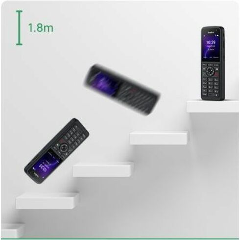 Alternate-Image3 Image for Yealink AX86R IP Phone - Cordless - Cordless - Wi-Fi, Bluetooth - 5 Multiple Conferencing - Wall Mountable, Stand Mountable - Black