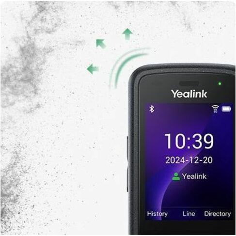 Alternate-Image2 Image for Yealink AX86R IP Phone - Cordless - Cordless - Wi-Fi, Bluetooth - 5 Multiple Conferencing - Wall Mountable, Stand Mountable - Black