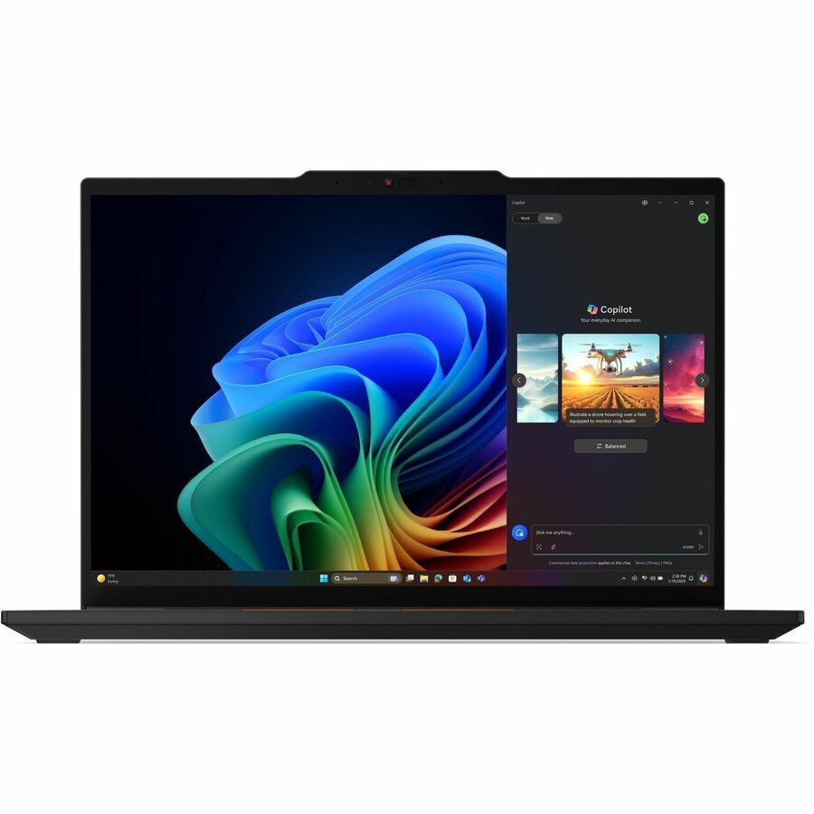 Front Image for Lenovo ThinkPad T14s Gen 6 21QX000NUS 14" Touchscreen Copilot+ PC Notebook - WUXGA - Intel Core Ultra 7 268V - 32 GB - 1 TB SSD - English Keyboard - Black